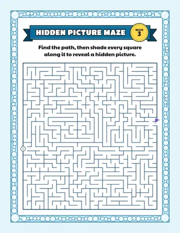 Clownfish hidden picture maze printable: a gentle hidden picture maze for ages 5 to 7