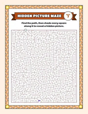 Fox Hidden Picture Maze, page 21 of the pack