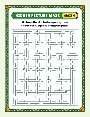 Goat hidden picture maze printable: a gentle hidden picture maze for ages 5 to 7