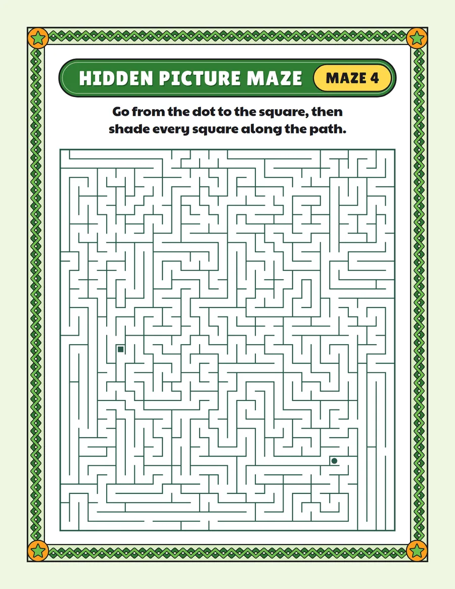 Goat hidden picture maze printable: a gentle hidden picture maze for ages 5 to 7
