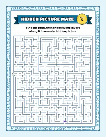 Whale hidden picture maze printable: a medium hidden picture maze for ages 6 to 8