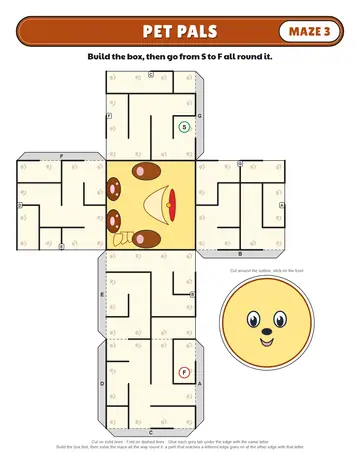 Puppy Papercraft Maze, page 15 of the pack