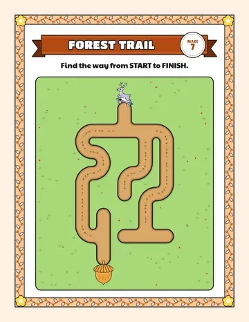 Many turns road maze printable: a hard road maze for ages 8 to 12