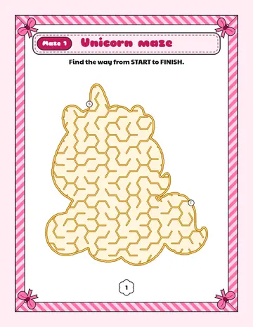 Unicorn Maze, page 10 of the pack