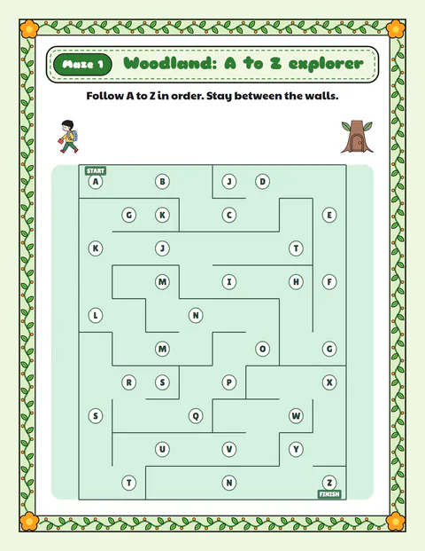 Alphabet adventure: a starter page