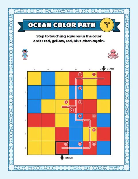 Color path: the same page solved