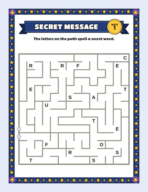 Secret message: a starter page