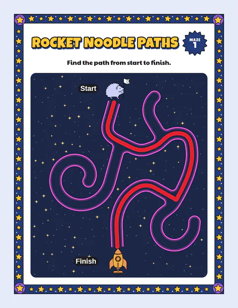 Noodle paths: the same page solved