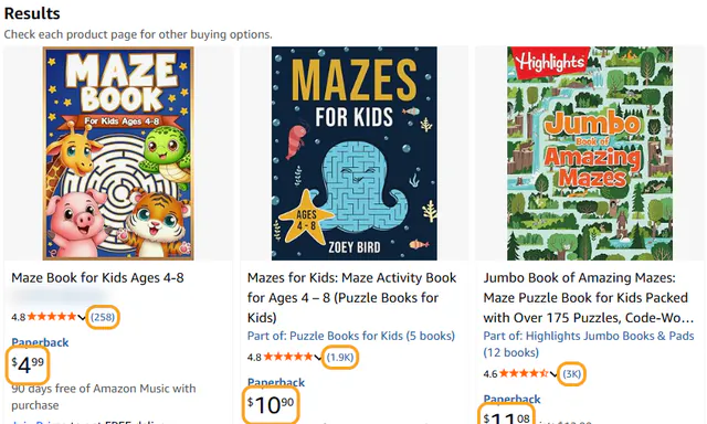Maze book and printable market demand on Amazon and Teachers Pay Teachers