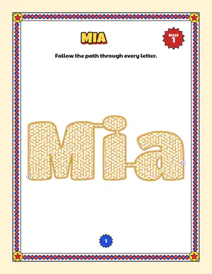 A name maze of Mia