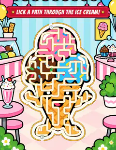 Ice cream cone, an illustrated picture page