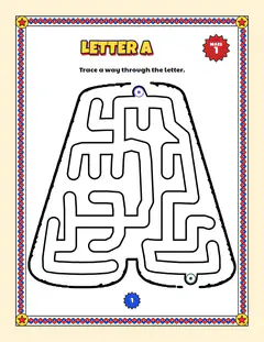 Letter A, a letter maze