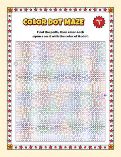 Baby T. rex: Long halls, a color dot maze