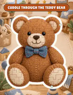 Teddy bear, an illustrated picture page