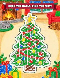 Christmas tree, an illustrated picture page
