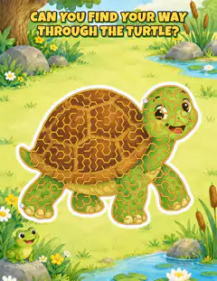 Turtle pond, an illustrated picture page