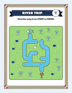 River trip: Round the ponds, a road maze