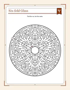 Mosaic: Six-fold glass, a round maze