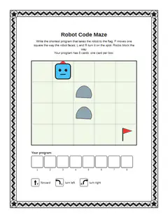 Forward & turn 4 × 5, easy, an arrow code worksheet