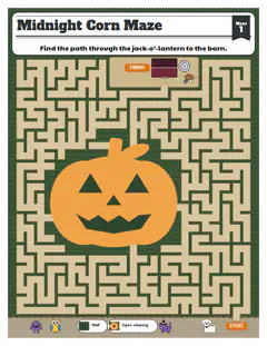 Midnight Corn Maze, a corn field maze