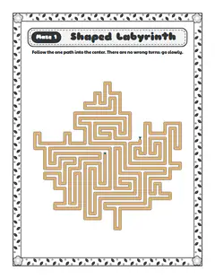 Maple leaf: Shape walk path, a shaped labyrinth
