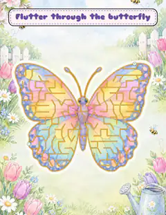 Butterfly garden, an illustrated picture page