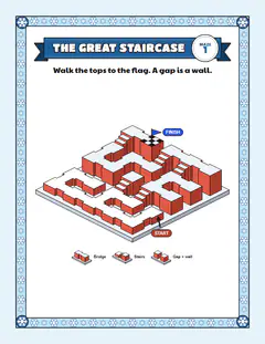 Winter: Snowy steps, a 3D steps maze