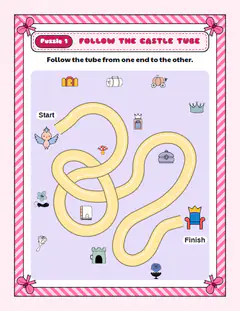 Castle: Wide loops, a follow the tube maze